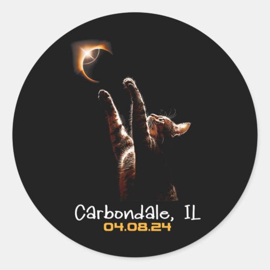 Totale zonsverduistering Carbondale Illinois Ronde Sticker (Voorkant)