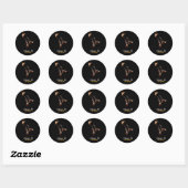 Totale zonsverduistering Carmel Indiana Ronde Sticker (Vel)