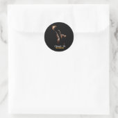 Totale zonsverduistering Carmel Indiana Ronde Sticker (Tas)
