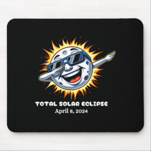 Totale Zonsverduistering Dabbing Maan Illustratie Muismat