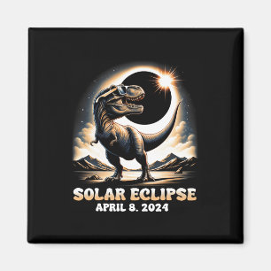 Totale Zonsverduistering Dino T-rex April 8 20 Magneet