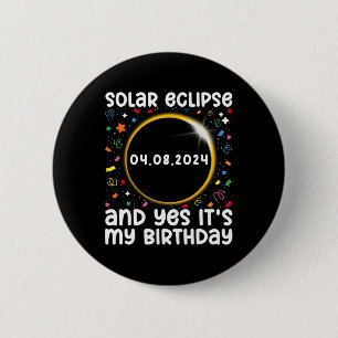 Totale zonsverduistering en ja het#39; #39; s mijn ronde button 5,7 cm