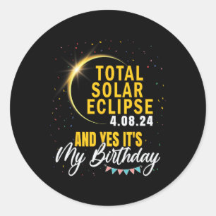 Totale zonsverduistering en ja het # 39; s mijn ve ronde sticker