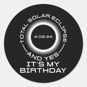 Totale zonsverduistering en ja het # 39; s mijn ve ronde sticker