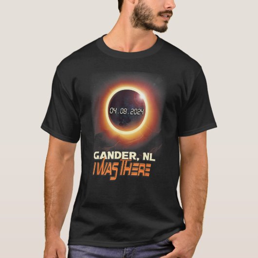 Totale zonsverduistering Gander Newfoundland Canad T-shirt (Voorkant)