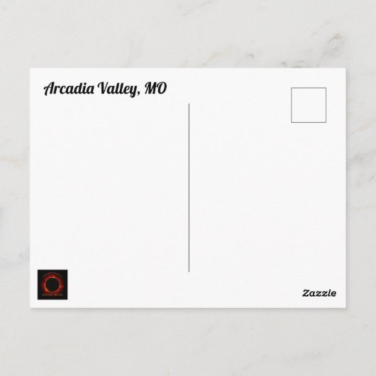 Totale Zonsverduistering Gepersonaliseerd Briefkaart (Achterkant)