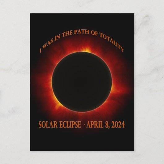 Totale Zonsverduistering Gepersonaliseerd Briefkaart (Voorkant)