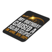 Totale zonsverduistering Grappige Verjaardag 4-8-2 Magneet (Linkerzijde)