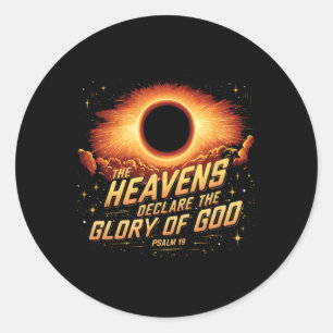 Totale Zonsverduistering Hemelen verklaren de heer Ronde Sticker