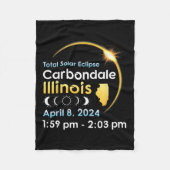 Totale zonsverduistering in Carbondale Illinois op Fleece Deken (Voorkant)