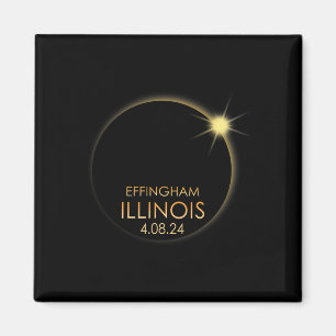 Totale zonsverduistering in Effingham Illinois 202 Magneet