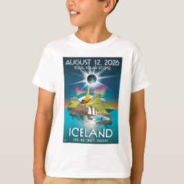 Totale zonsverduistering in IJsland in 2026 - T-Sh T-shirt