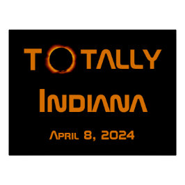 Totale zonsverduistering in Indiana 2024 Perfect Poster