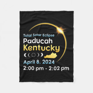 Totale zonsverduistering in Paducah Kentucky op 0  Fleece Deken
