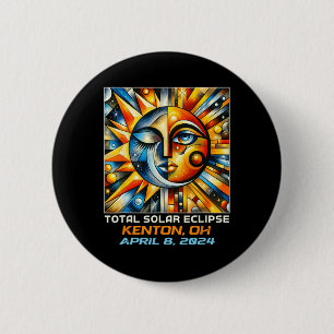 Totale zonsverduistering Kenton Ohio Ronde Button 5,7 Cm