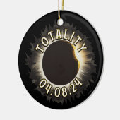Totale zonsverduistering keramisch ornament (Links)