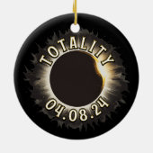 Totale zonsverduistering keramisch ornament (Achterkant)