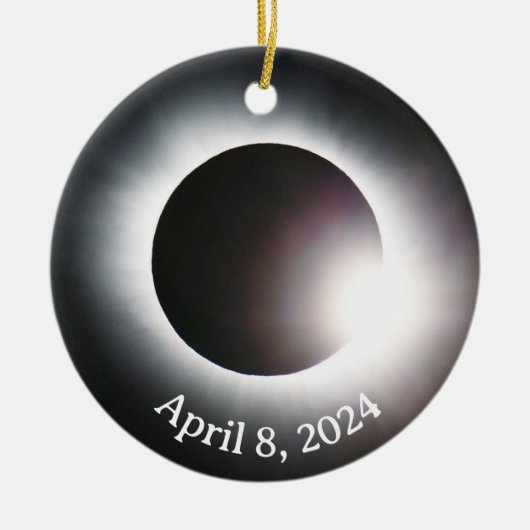 Totale Zonsverduistering Keramisch Ornament (Voorkant)