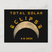 TOTALE ZONSVERDUISTERING MAAN ZON AARDE BRIEFKAART (Voorkant)