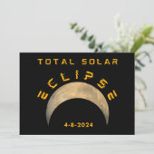 TOTALE ZONSVERDUISTERING MAAN ZON AARDE KAART (Staand voorkant)