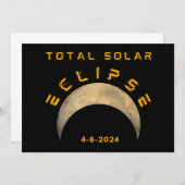 TOTALE ZONSVERDUISTERING MAAN ZON AARDE KAART (Voorkant / Achterkant)