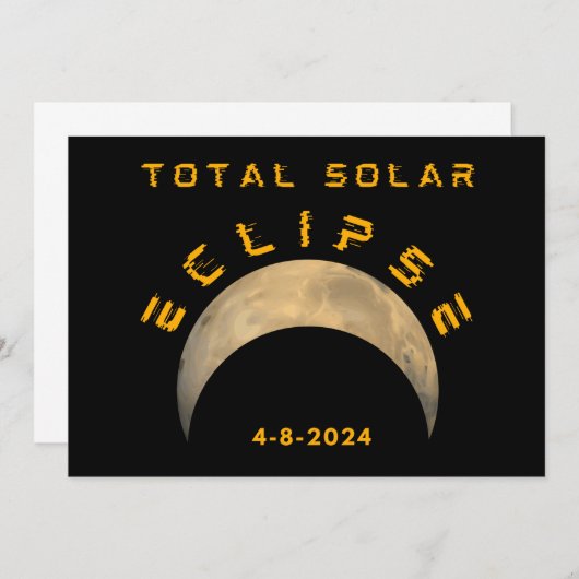 TOTALE ZONSVERDUISTERING MAAN ZON AARDE KAART (Voorkant / Achterkant)