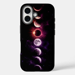 Totale Zonsverduistering & Maanfasen Mystieke Me iPhone 16 Hoesje