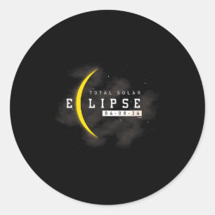 Totale Zonsverduistering Maanliefhebber Ronde Sticker
