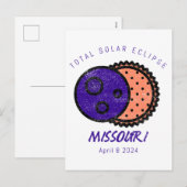 Totale zonsverduistering Missouri Feestdagenkaart (Voorkant / Achterkant)