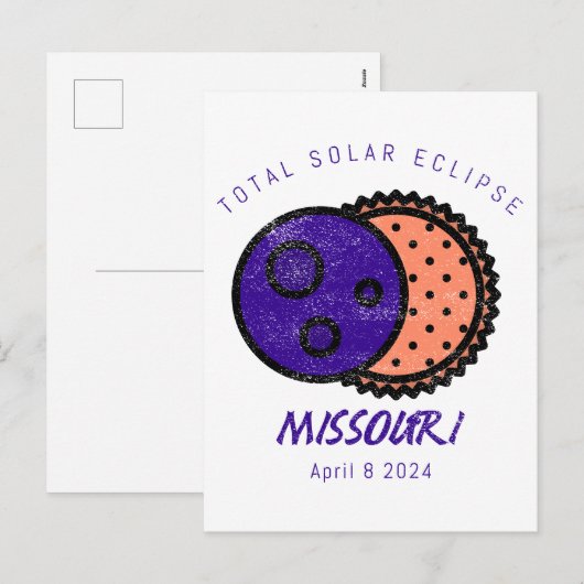 Totale zonsverduistering Missouri Feestdagenkaart (Voorkant / Achterkant)
