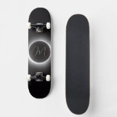 Totale zonsverduistering, monogram persoonlijk skateboard (Voorkant)
