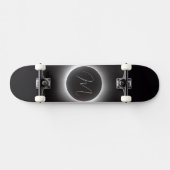 Totale zonsverduistering, monogram persoonlijk skateboard (Horizontaal)