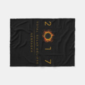 Totale Zonsverduistering Nebraska 2017 Fleece Deken (Voorkant (Horizontaal))