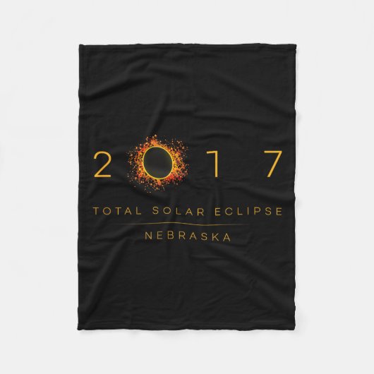 Totale Zonsverduistering Nebraska 2017 Fleece Deken (Voorkant)