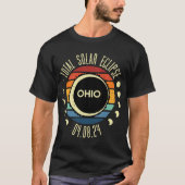 Totale Zonsverduistering Ohio Sunset Retro 04.08.2 T-shirt (Voorkant)