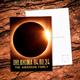 Totale Zonsverduistering Oklahoma 2024 Gepersonali Briefkaart