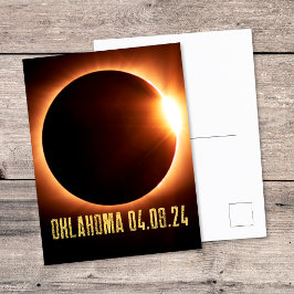 Totale Zonsverduistering Oklahoma 2024 Totaliteit Briefkaart