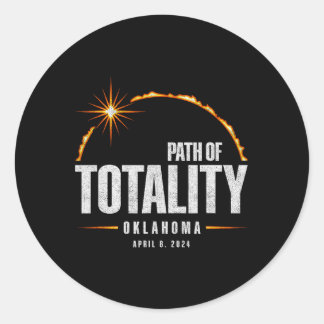 Totale zonsverduistering Oklahoma - Totale verduis Ronde Sticker
