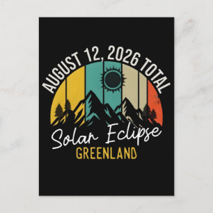 Totale zonsverduistering op 12 augustus 2026 in Gr Feestdagenkaart