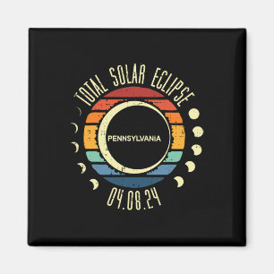 Totale Zonsverduistering Pennsylvania Retro 04.08 Magneet