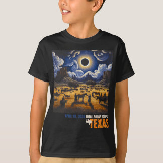Totale Zonsverduistering Retro April 8 2024 Astron T-shirt