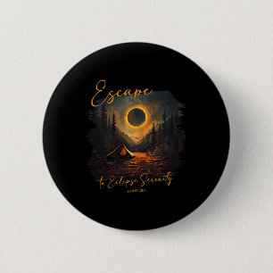 Totale Zonsverduistering Shirt Ontsnapping naar Ec Ronde Button 5,7 Cm