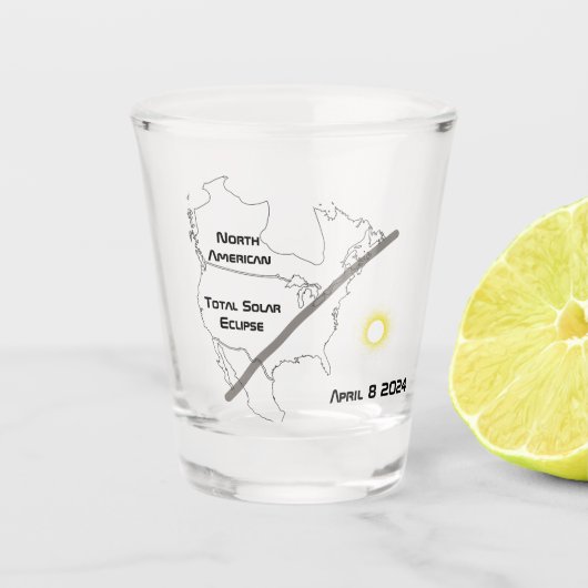 Totale zonsverduistering shot glas (Voorkant)