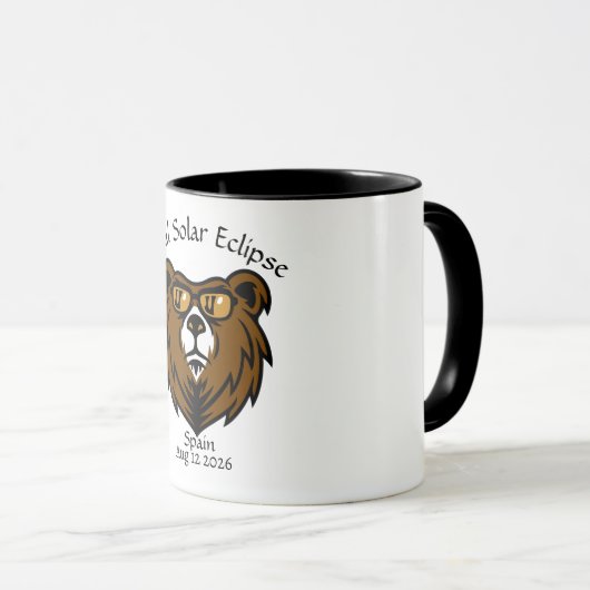 Totale Zonsverduistering Spanje 2026 Custom Mok (Voorkant rechts)
