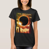 Totale zonsverduistering STAD April 8, 2024 zon ma T-shirt (Voorkant)