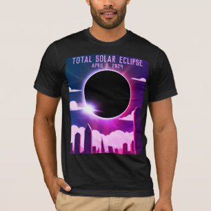 Totale zonsverduistering STAD April 8, 2024 zon ma T-shirt