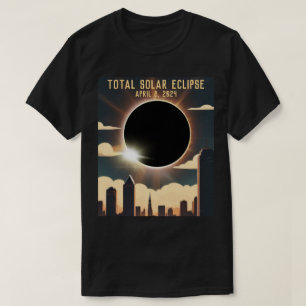 Totale zonsverduistering STAD April 8, 2024 zon ma T-shirt