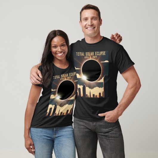 Totale zonsverduistering STAD April 8, 2024 zon ma T-shirt (Unisex)