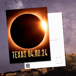 Totale Zonsverduistering Texas 2024 Totaliteit Zon Briefkaart