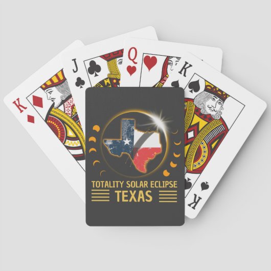 Totale Zonsverduistering Texas American 2024 Pokerkaarten (Achterkant)